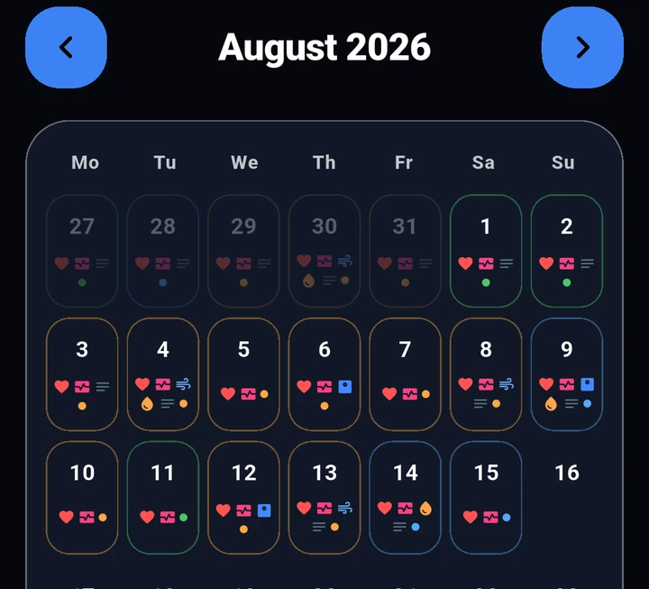 Tutine health calendar